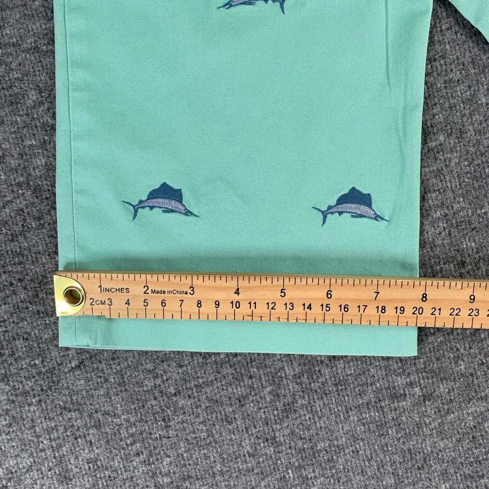 Polo Ralph Lauren Embroidered Pants Men 36x30 Marlin Fish Stretch Chino Nautical